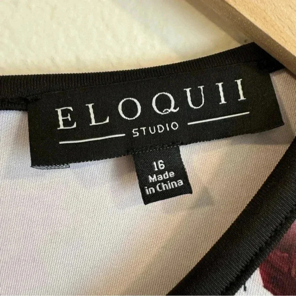 Eloquii Sheath Floral Dress Short Sleeve 16 - Picture 5 of 8